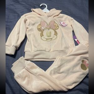 Disney Minnie Mouse Pink Hoodie and Pants Set